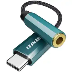 Walmart BENFEI USB C to Audio Jack Adapter with DAC chipset, USB-C to 3.5mm Female Headphone,Blue offer
