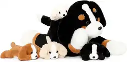 Walmart Muiteiur 5Pcs Bernese Mountain Dog Stuffed Animal 24'' Puppy Plush with 4 Babies offer