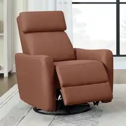 Walmart CHITA Power Swivel Glider Recliner with USB Ports and Thick Headrest, Dove Gray offer