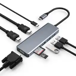 Walmart TOTU 9 in 1 USB C Hub Triple Display Laptop Docking Station offer