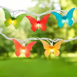 Walmart Northlight 10-Count Summer Butterfly Outdoor Patio String Light Set - 9ft - White Wire offer