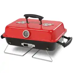 Walmart Zimtown BBQ Charcoal Grill Portable Outdoor Barbecue Pit for Outdoor Camping,Red offer