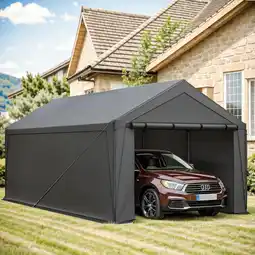 Walmart Grezone 10 x 20 ft Outdoor Canopy Carport Portable Car Tent Garage, Grey offer