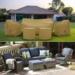 Walmart Cover for Outdoor Conversation Set, Water UV & Weather resistant Cover 5-piece Furniture Set offer