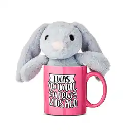 Walmart Mother's Day Bunny Plush in I Was Normal Mug, by Way To Celebrate offer