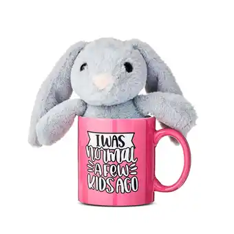 Walmart Mother's Day Bunny Plush in I Was Normal Mug, by Way To Celebrate offer