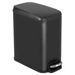 Walmart BestOffice 1.3 Gallon Plastic Kitchen Step Trash Can with Removable Bucket Slim for Indoor(Black) offer