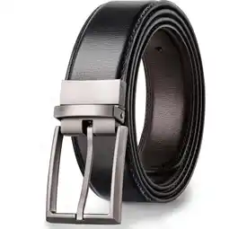 Walmart Maikun Mens Reversible Leather Belt, Dress Casual Belts for Men, One Belt Reverse For 2 Sides offer
