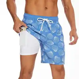 Walmart Swim Trunks 5 Stretch Beach Shorts Quick Dry with Zipper Pockets Men Board Shorts, M offer