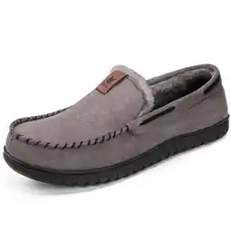 Walmart VeraCosy Men's Classic Moccasin Slippers Soft Faux Suede Memory Foam Closed-back Indoor House Shoes offer