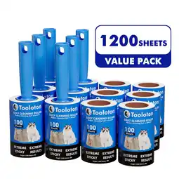 Walmart Tooloton Extra Sticky Lint Roller, 1200 Sheets, 12 Pack offer