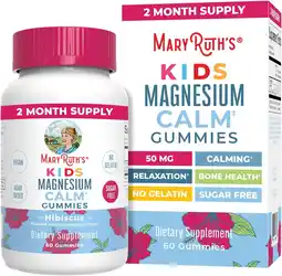 Walmart MaryRuth's Sugar-Free Calm Kids Magnesium Citrate Gummies 60ct by MaryRuth Organics offer
