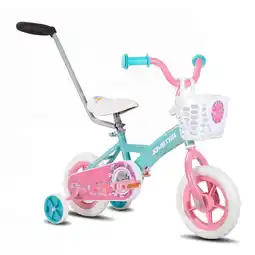 Walmart JOYSTAR Voyager 10 Inch Kids Bike for Boys and Girls, Children Bicycle in Green offer