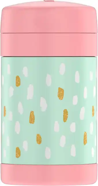 Walmart Thermos Stainless Steel Vacuum Insulated Food Jar with Spoon, Painted Dots, 16oz offer