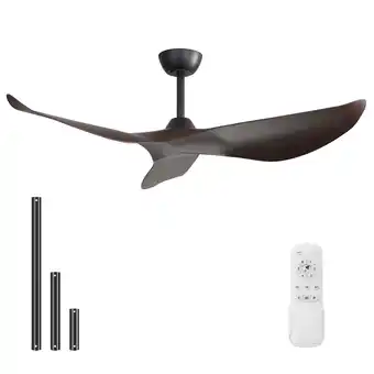 Walmart Sofucor 52 Inch Low Profile Flush Mount Modern Ceiling Fan with Remote offer