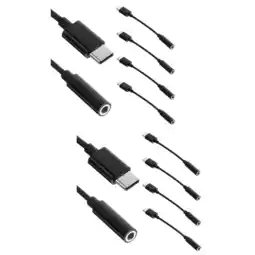 Walmart Set of 2 USB C Typec Adapter Audio Adapter for Type-C 11.00X0.80X0.80CM Black offer