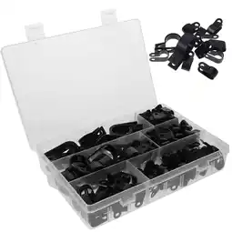 Walmart unbranded 200 Pcs Wire Clips Black Plastic Nylon Type Cable Management Card offer