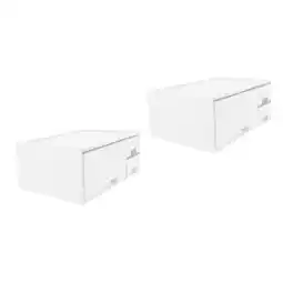 Walmart Raindrops 2 pcs Laptop Storage Rack Computer Monitor Riser with Organizer Drawer (White) offer