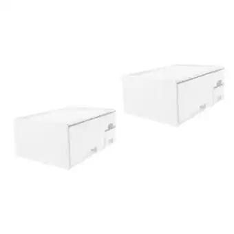 Walmart Raindrops 2 pcs Laptop Storage Rack Computer Monitor Riser with Organizer Drawer (White) offer