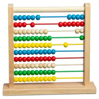 Walmart Melissa & Doug Abacus - Classic Wooden Educational Counting Toy With 100 Beads offer