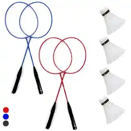 Walmart 9 Pc Badminton Set Recreational 4 Rackets 4 Shuttlecocks Net Case Outdoors Game offer