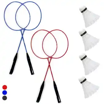 Walmart 9 Pc Badminton Set Recreational 4 Rackets 4 Shuttlecocks Net Case Outdoors Game offer