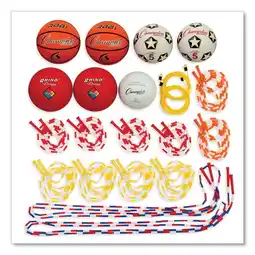 Walmart Champion Sports Physical Education Variety Playground Activity Set,White offer