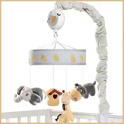 Walmart Oberlux Jungle Animal Safari Musical Baby Crib Mobile, Grey offer