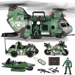 Walmart SYNCFUN 10-in-1 Army Toys Helicopter for Boys, Boys Military Toys with Light, Sound & Handle offer