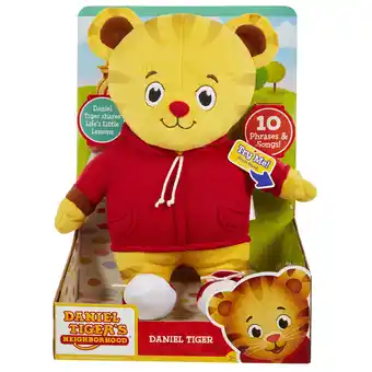 Walmart Daniel Tiger's Neighborhood 12 inch Friends Feature Daniel Tiger Plush Talks and Sings offer