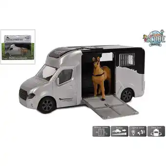 Walmart Kids Globe KG510211 Anemone Horse Truck with One Horse Die Cast Pull Back with Light & Sound offer