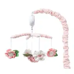 Walmart The Peanutshell Pink Floral Musical Crib Mobile for Baby Girls Plays 12 Lullabies offer