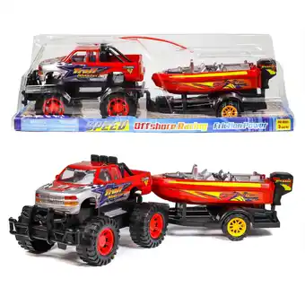 Walmart Path Blazer Friction Power Monster Truck Speed Boat Hauler With Trailer offer