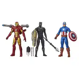 Walmart Marvel: Avengers Titan Hero Series Captain America, Black Panther, and Iron Man Action Figure Set offer
