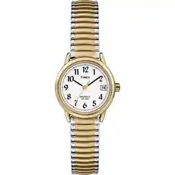Walmart Timex Women's Easy Reader Date Two-Tone/White 25mm Casual Watch, Extral-Long Expansion Band offer
