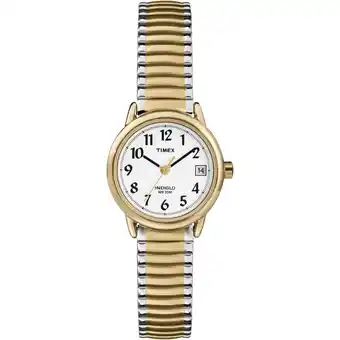 Walmart Timex Women's Easy Reader Date Two-Tone/White 25mm Casual Watch, Extral-Long Expansion Band offer
