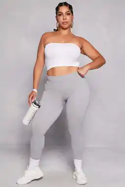 Walmart Womens Plus Size Seamless Ribbed High Waist Leggings offer