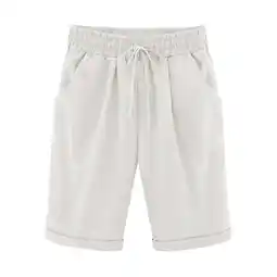Walmart Aofany Plus Size Womens Summer Shorts Cotton Linen Pants Casual Shorts On Clearance offer