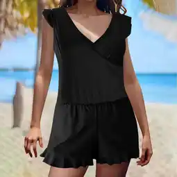 Walmart Juslio Women's Tankini Swimsuit One Piece Conservative Black Fashion Swimsuit L offer