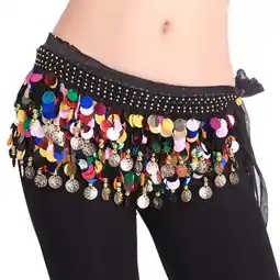 Walmart BellyLady Belly Dance Hip Scarf Skirt Wrap With Paillettes-Plus Size offer