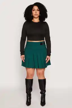 Walmart Womens Plus Size High Waisted Pleated Skirt offer