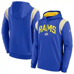 Walmart Men's Nike Royal Los Angeles Rams Sideline Athletic Stack Performance Pullover Hoodie offer
