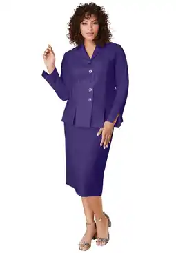 Walmart Roaman's Women's Plus Size Petite Two Piece Skirt Suit offer