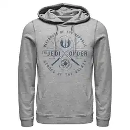 Walmart Men's Star Wars: The Clone Wars Jedi Order Emblem Pull Over Hoodie Athletic Heather Large offer