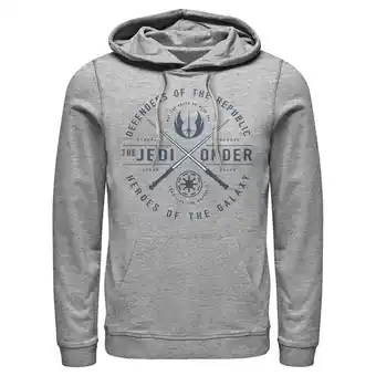 Walmart Men's Star Wars: The Clone Wars Jedi Order Emblem Pull Over Hoodie Athletic Heather Large offer