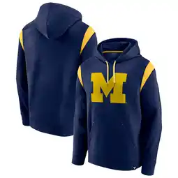 Walmart Men's Fanatics Navy Michigan Wolverines Gym Rat Pullover Hoodie offer
