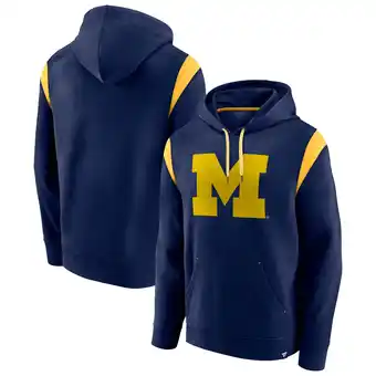 Walmart Men's Fanatics Navy Michigan Wolverines Gym Rat Pullover Hoodie offer