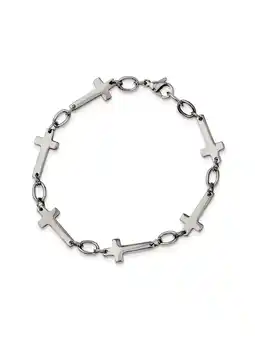 Walmart Mens Stainless Steel Sideways Cross Bracelet 8 Inch offer