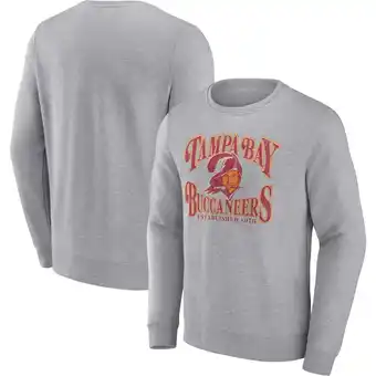 Walmart Men's Fanatics Heathered Charcoal Tampa Bay Buccaneers Playability Pullover Sweatshirt offer