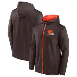 Walmart Men's Fanatics Brown/Orange Cleveland Browns Ball Carrier Full-Zip Hoodie offer